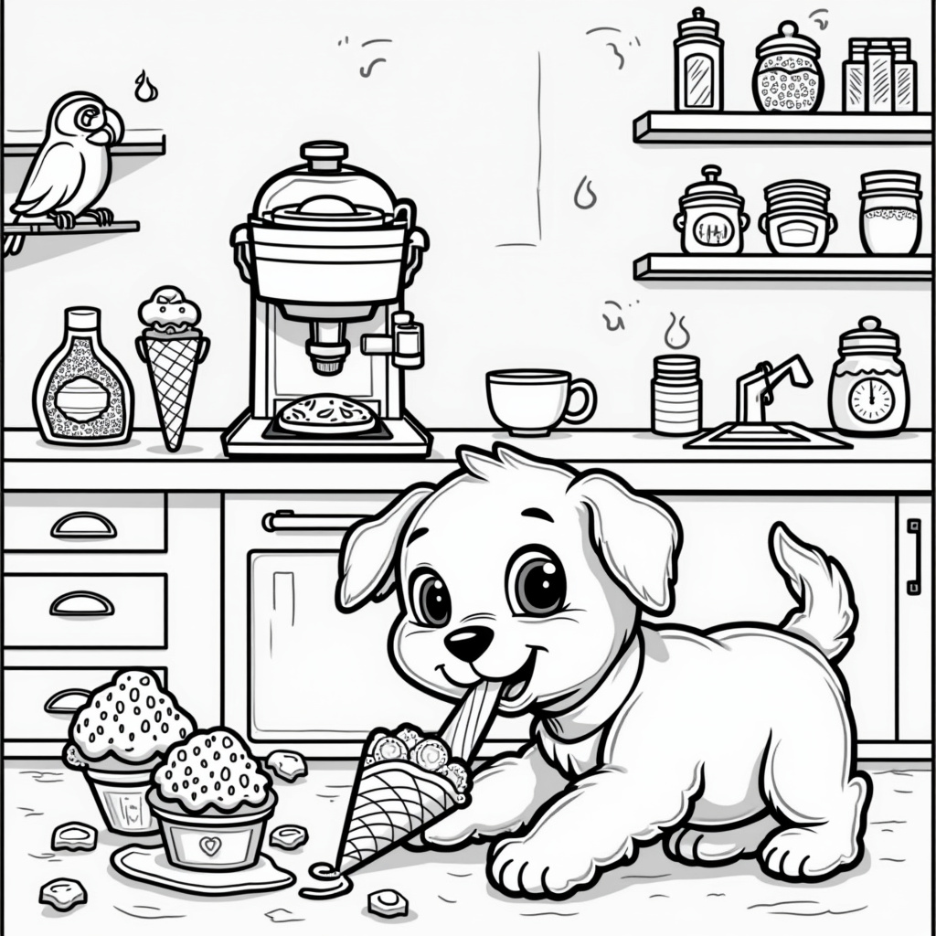Kitchen Coloring Pages - Page 4