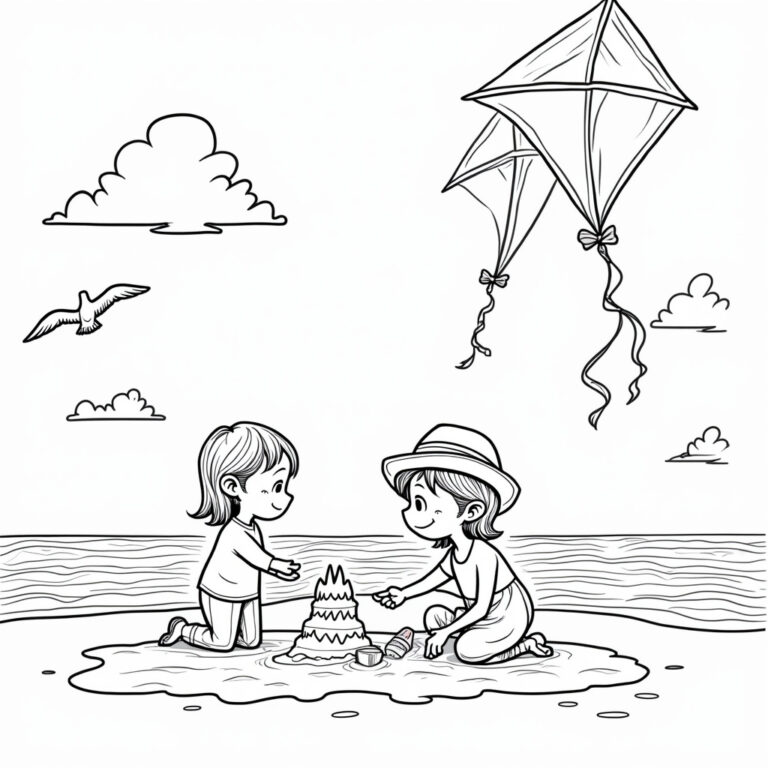 Kite Coloring Pages - Page 1