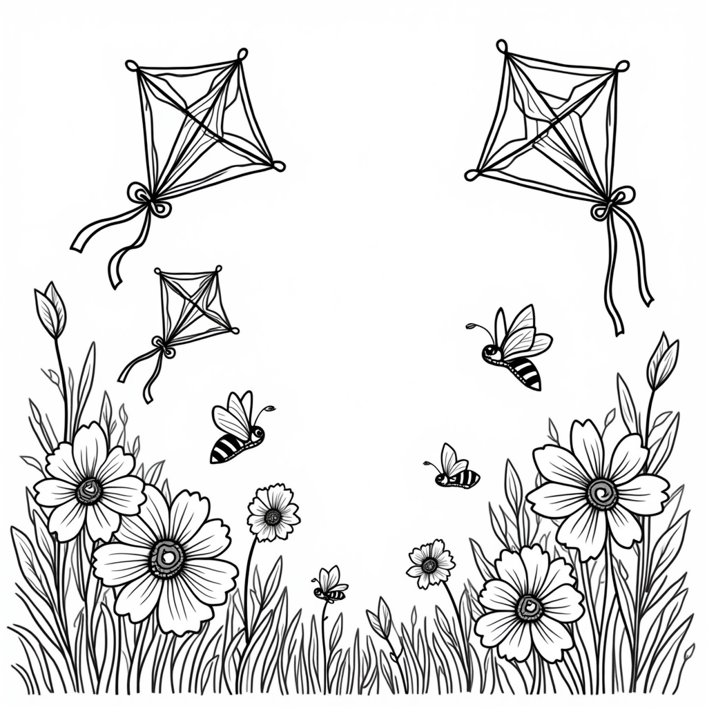 Kite Coloring Pages - Page 2