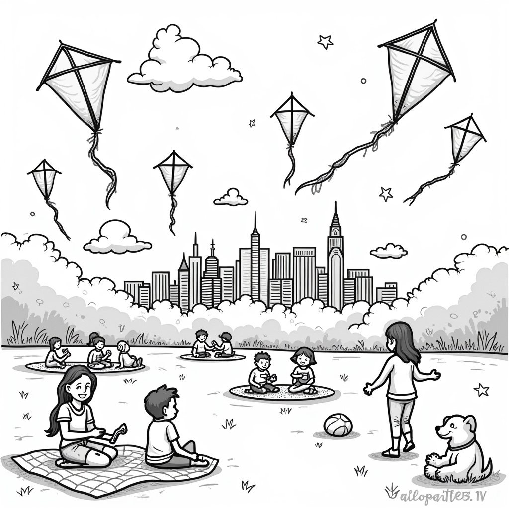Kite Coloring Pages - Page 4