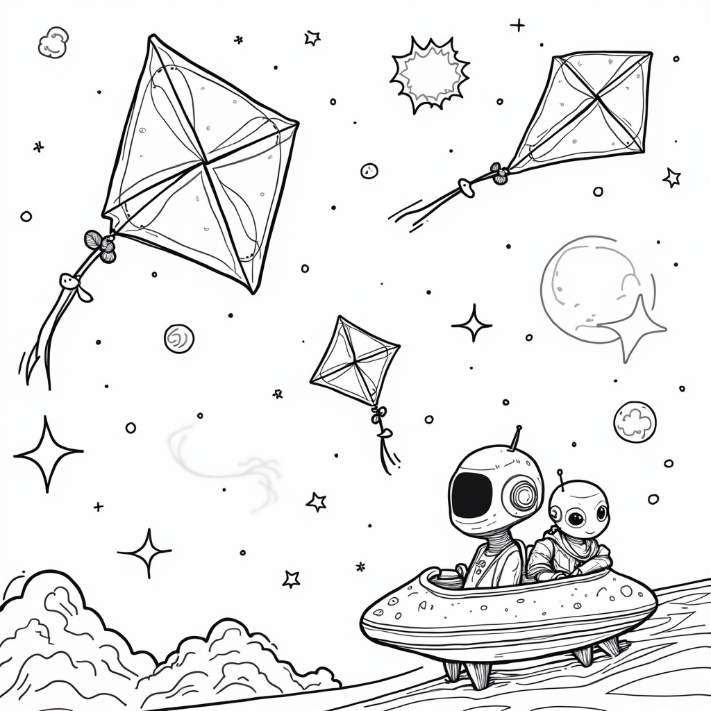 Kite Coloring Pages - Page 5