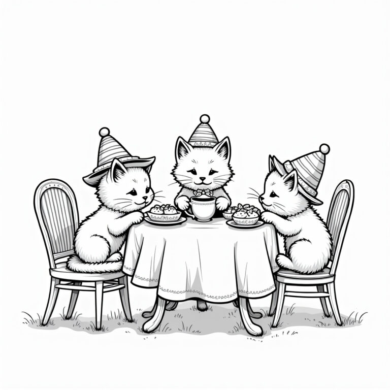 Kitten Coloring Pages - Page 1