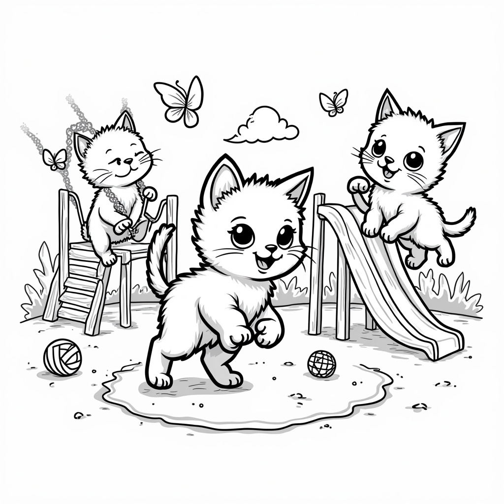 Kitten Coloring Pages - Page 2