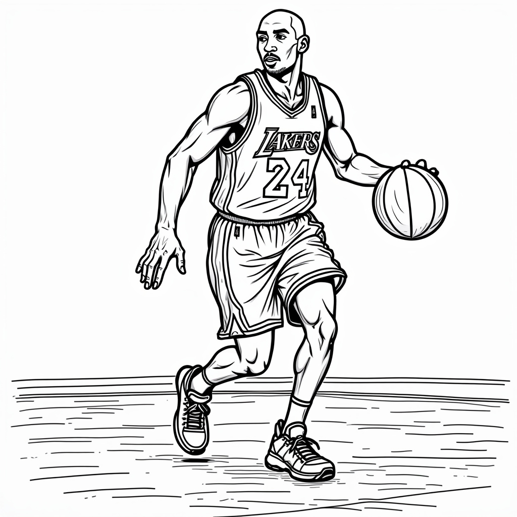 Kobe Bryant Coloring Pages - Page 1