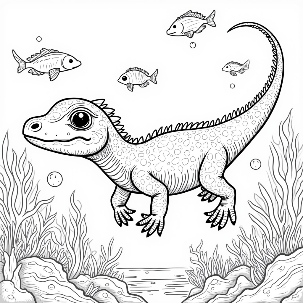 Komodo Dragon Coloring Pages - Page 2