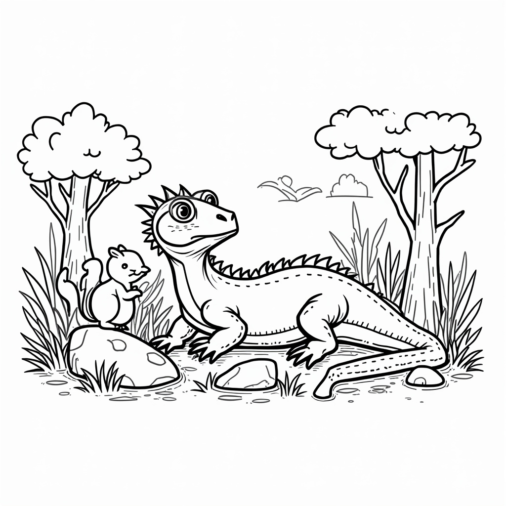 Komodo Dragon Coloring Pages - Page 4