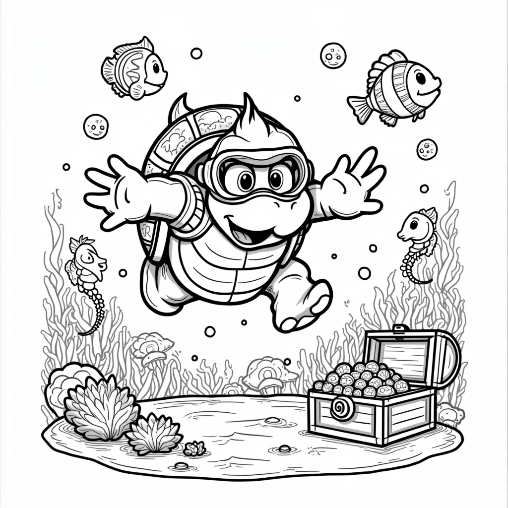 Koopa Troopa Coloring Pages - Page 4