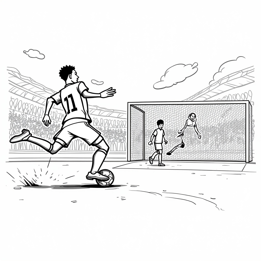 Kylian Mbappé Coloring Pages - Page 1