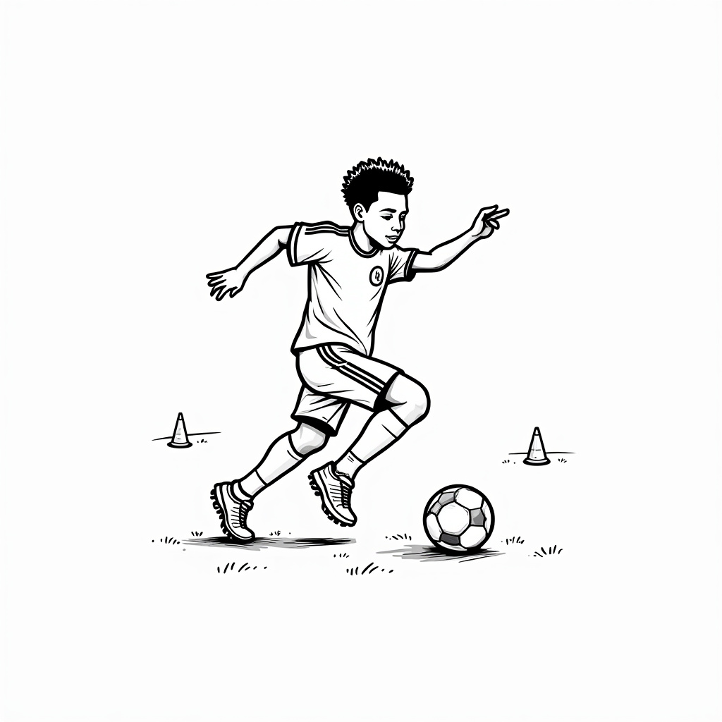 Kylian Mbappé Coloring Pages - Page 4