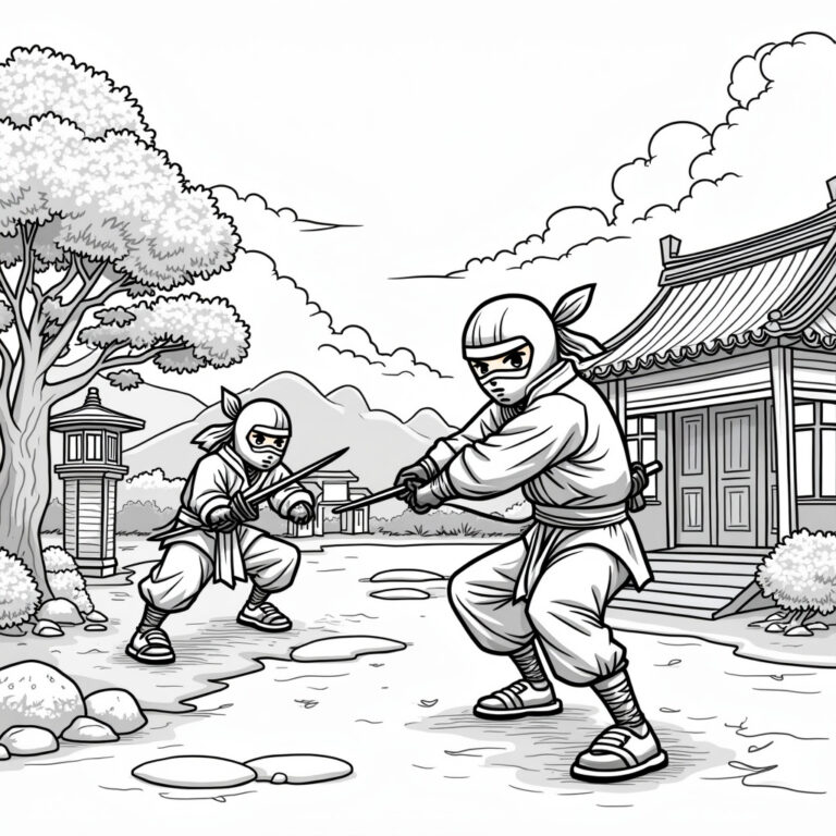 Lego Ninjago Coloring Pages - Page 1