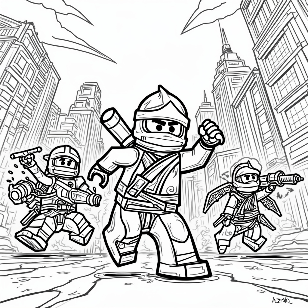 Lego Ninjago Coloring Pages - Page 4