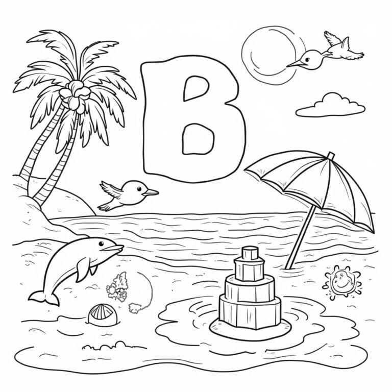 Letter B Coloring Pages - Page 1