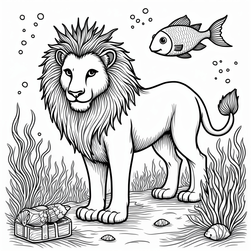 Lion Coloring Pages - Page 3