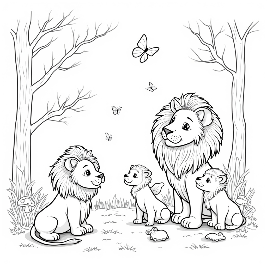 Lion Coloring Pages - Page 5