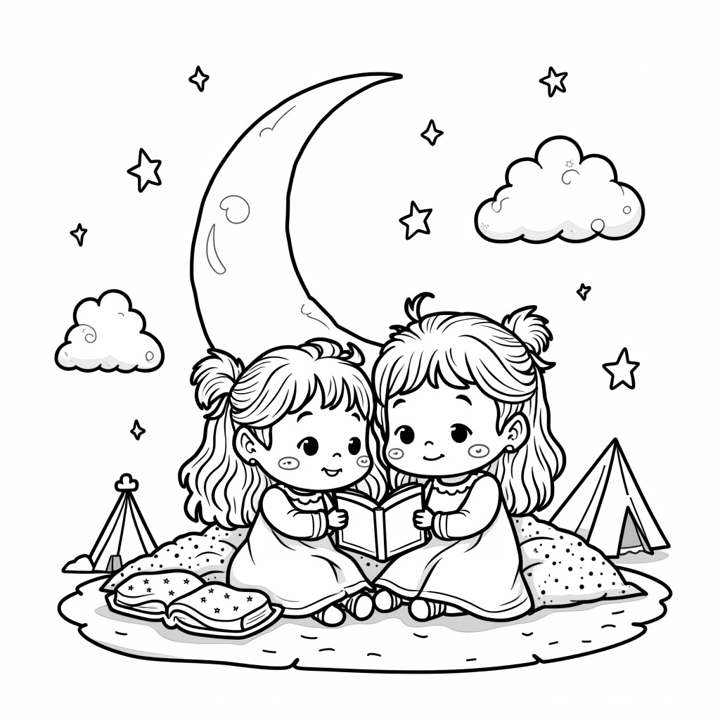 Little Twin Stars Coloring Pages - Page 4