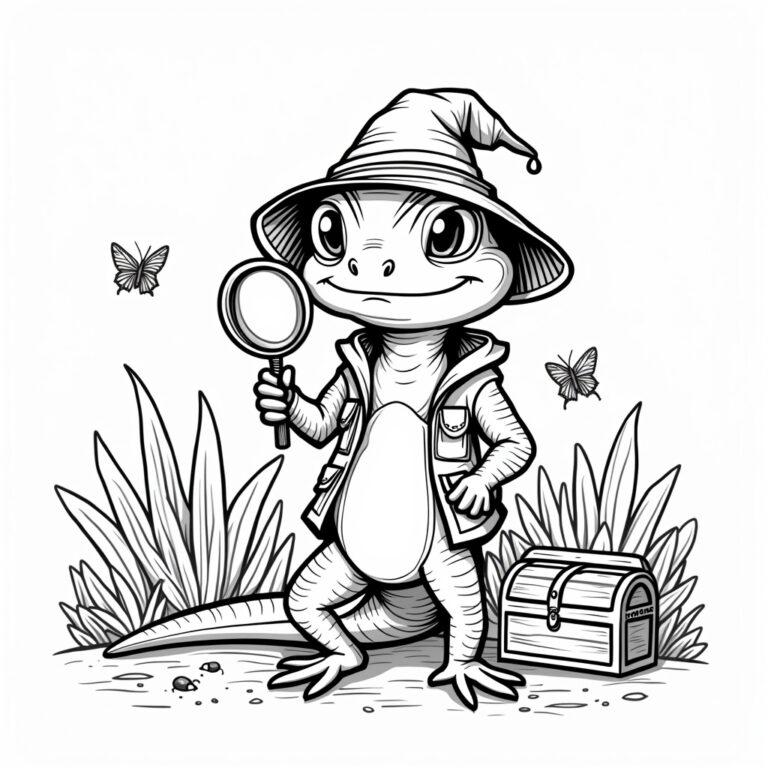 Lizard Coloring Pages - Page 1