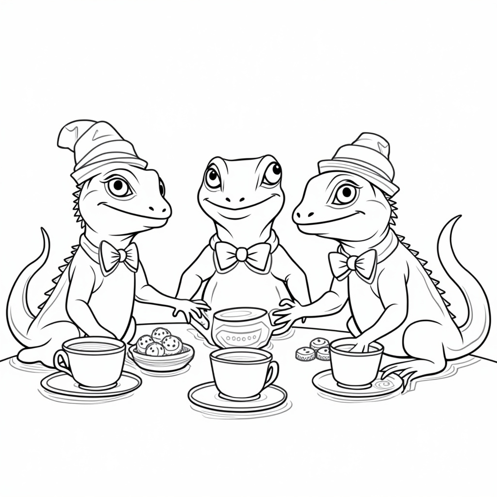 Lizard Coloring Pages - Page 2