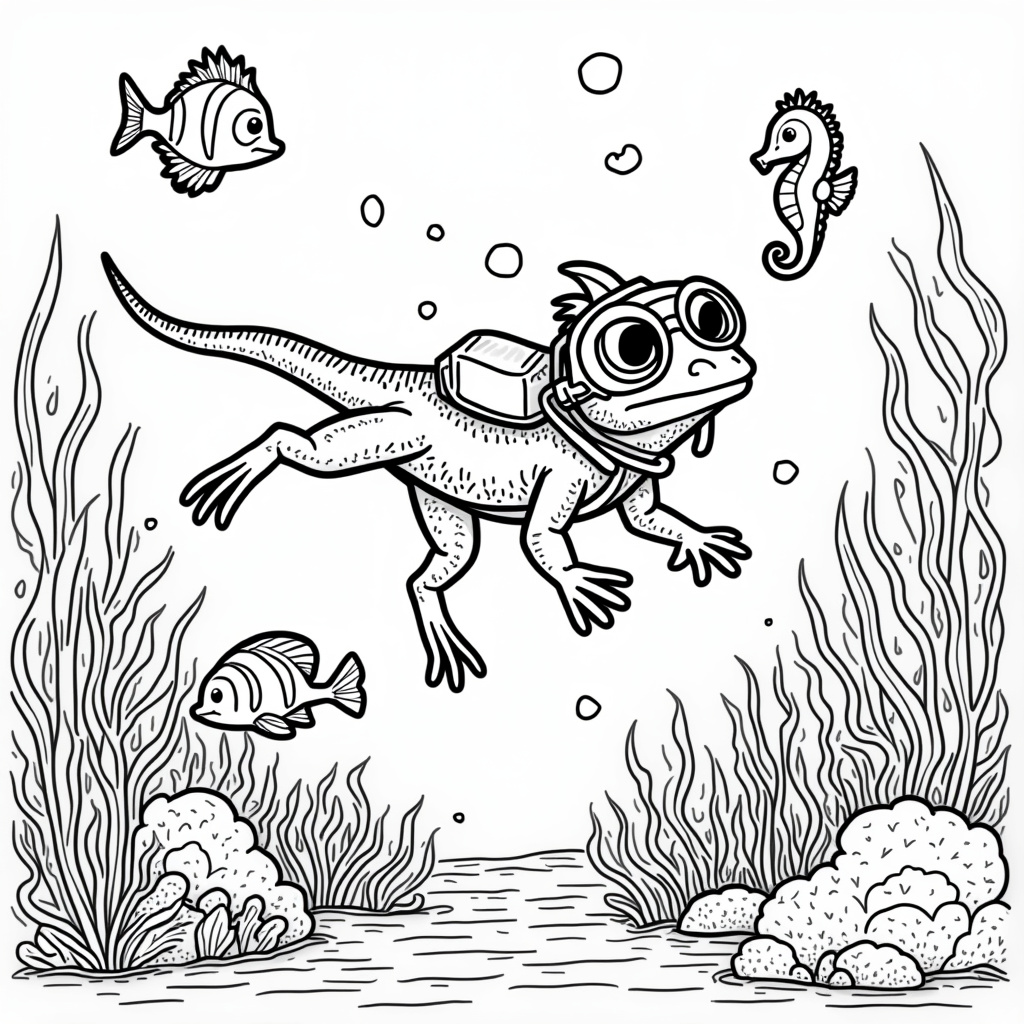 Lizard Coloring Pages - Page 3