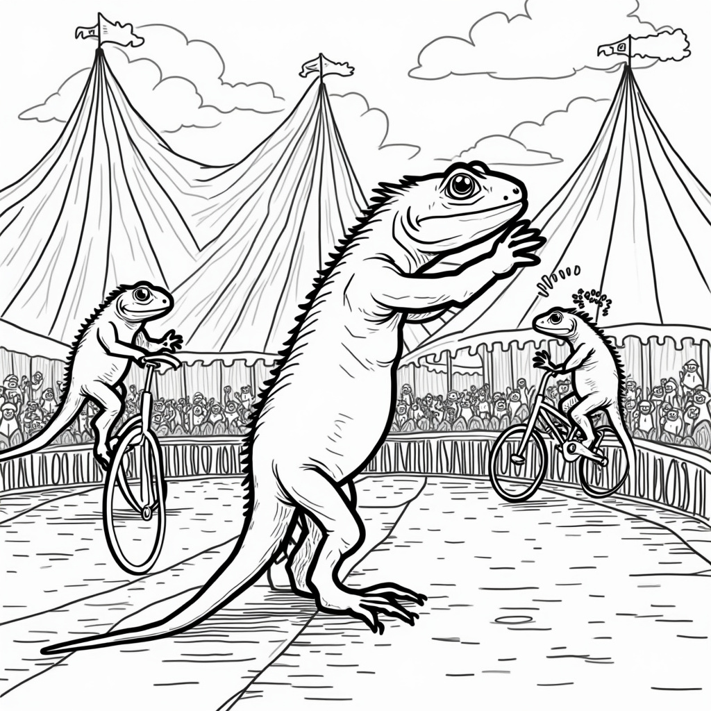 Lizard Coloring Pages - Page 4