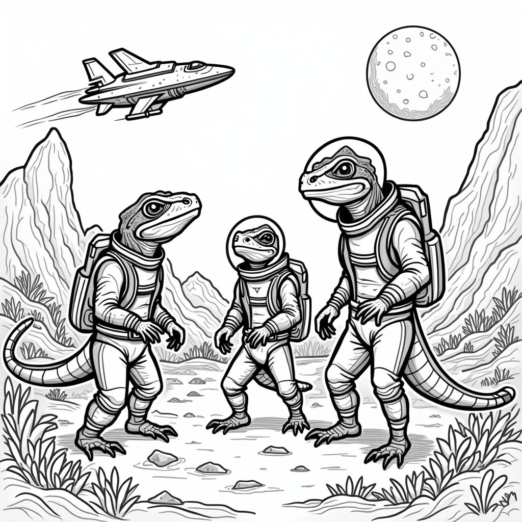 Lizard Coloring Pages - Page 5