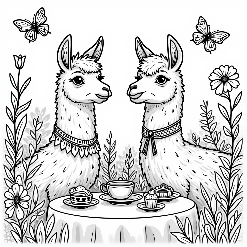 Llama Coloring Pages - Page 2