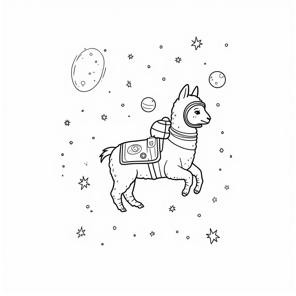 Llama Coloring Pages - Page 3