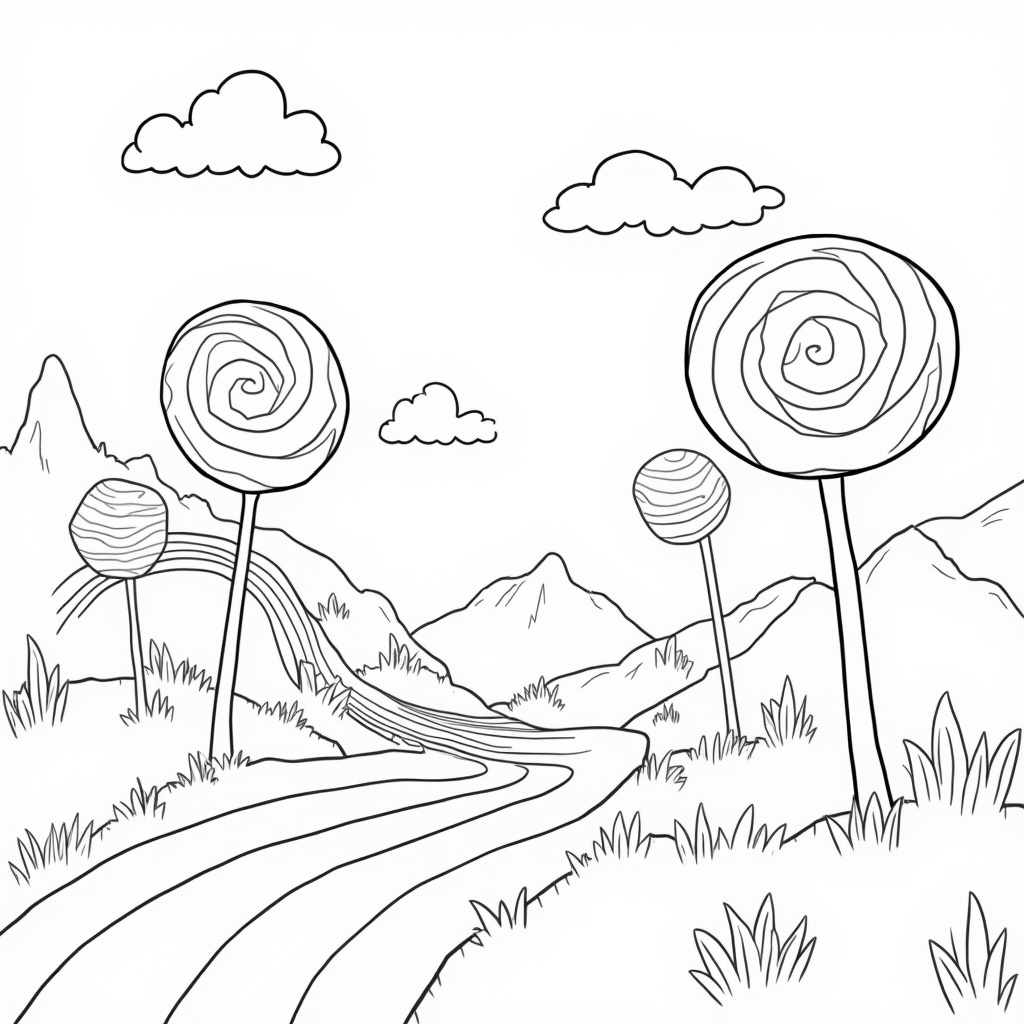 Lollipop Coloring Pages - Page 1