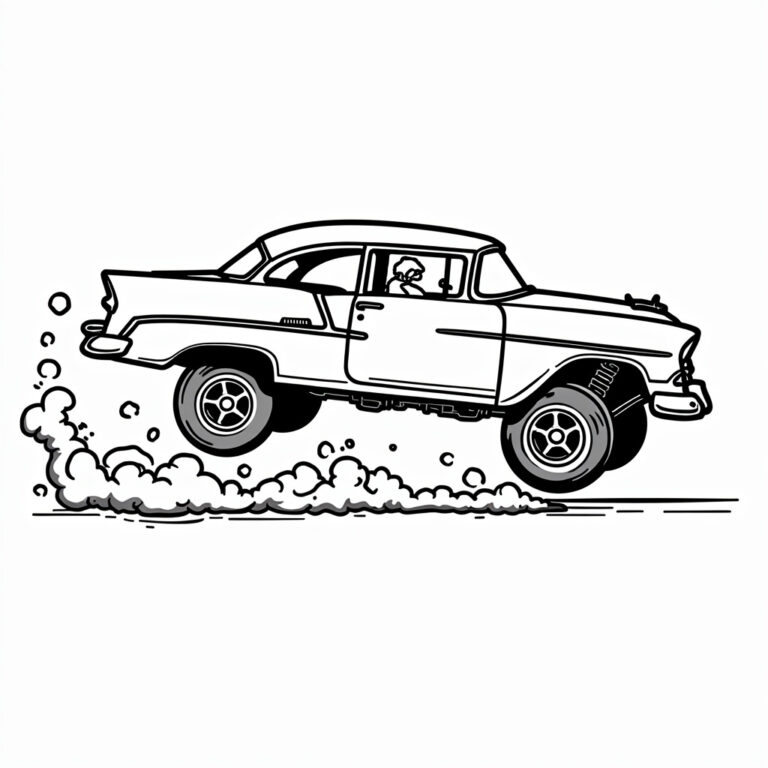 Lowrider Coloring Pages - Page 1