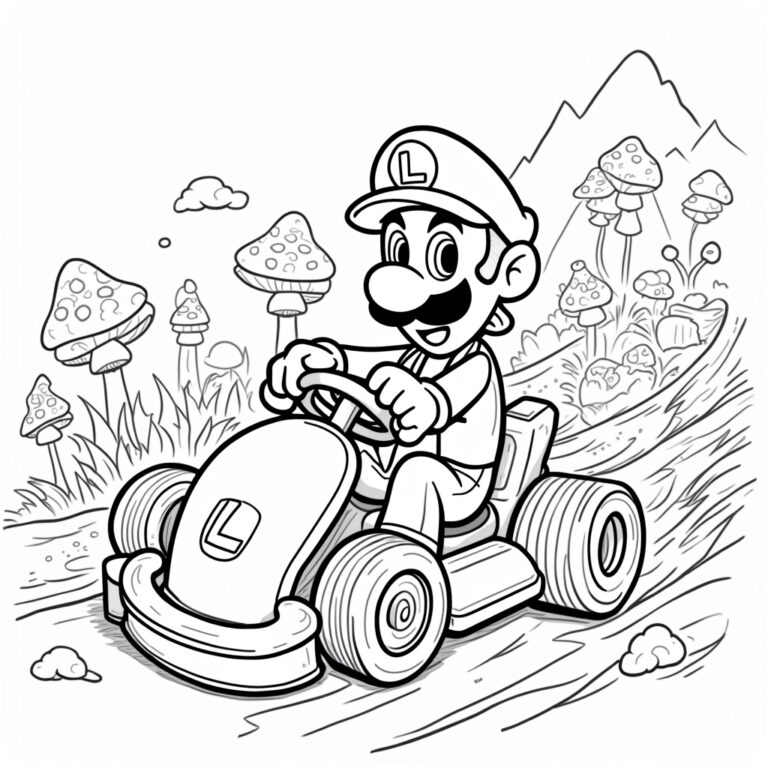 Luigi Coloring Pages - Page 1