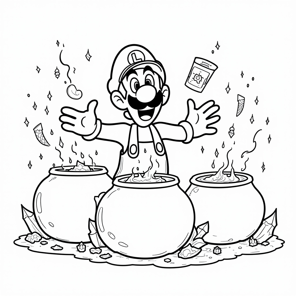 Luigi Coloring Pages - Page 2