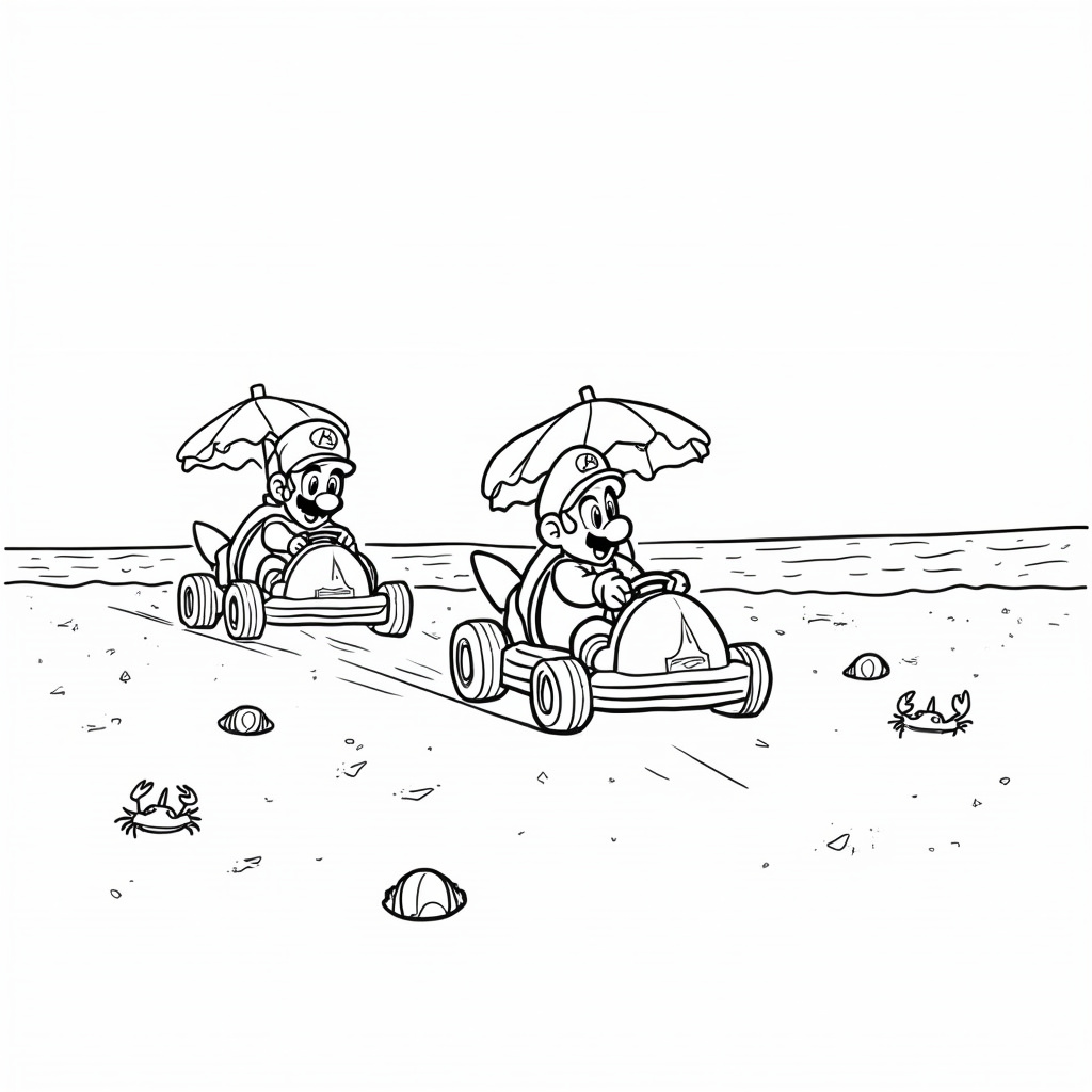 Mario Kart Coloring Pages - Page 4