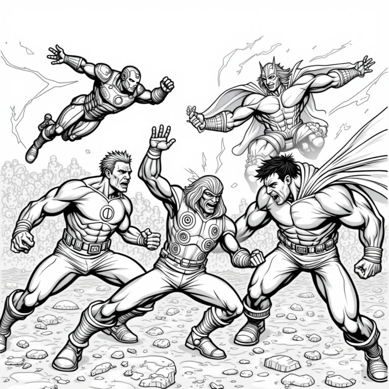 Marvel Avengers Coloring Pages - Page 1