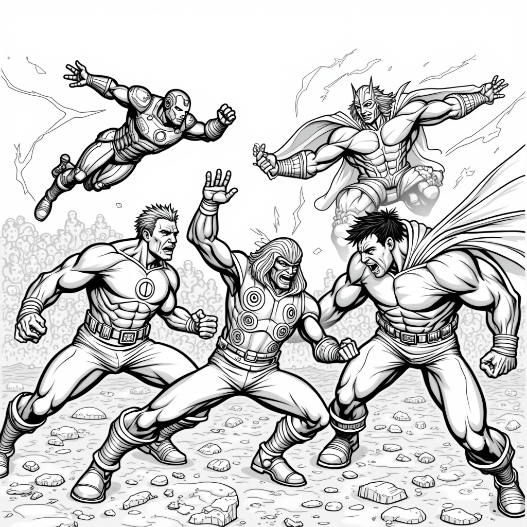 Marvel Avengers Coloring Pages - Page 1