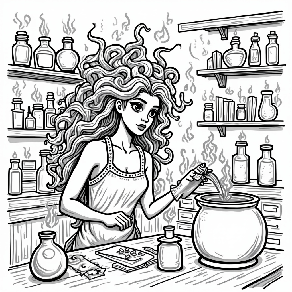 Medusa Coloring Pages - Page 5