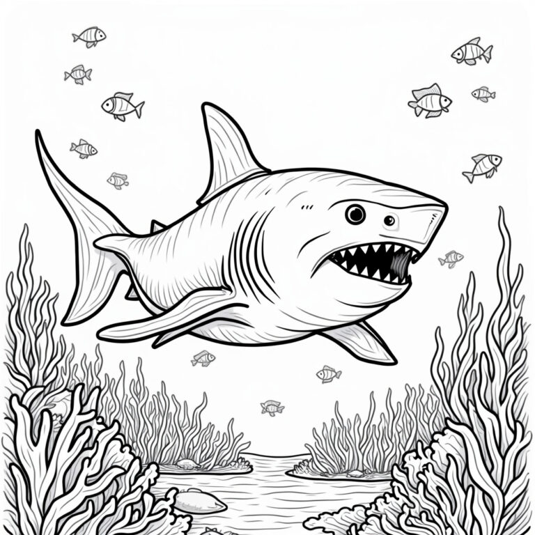 Megalodon Coloring Pages - Page 1