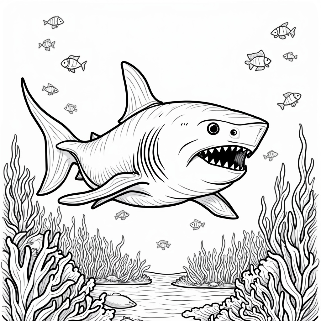 Megalodon Coloring Pages - Page 1