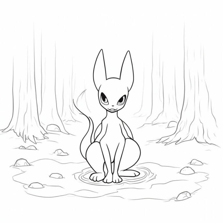 Mewtwo Coloring Pages - Page 1