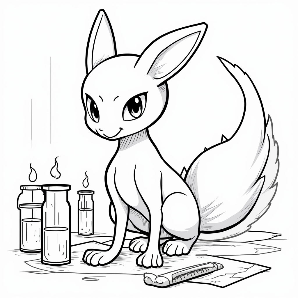 Mewtwo Coloring Pages - Page 3
