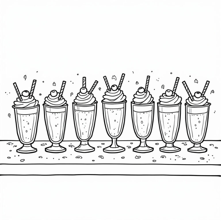 Milkshake Coloring Pages - Page 1