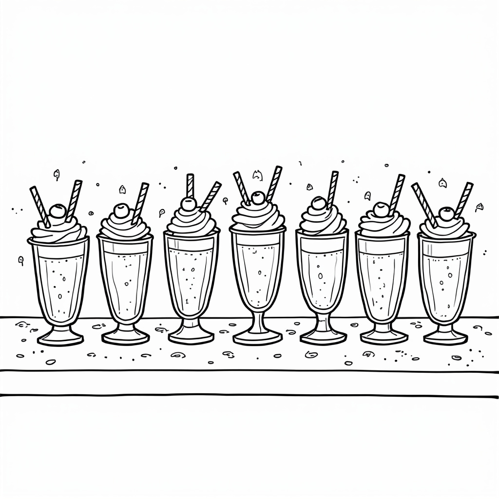 Milkshake Coloring Pages - Page 1