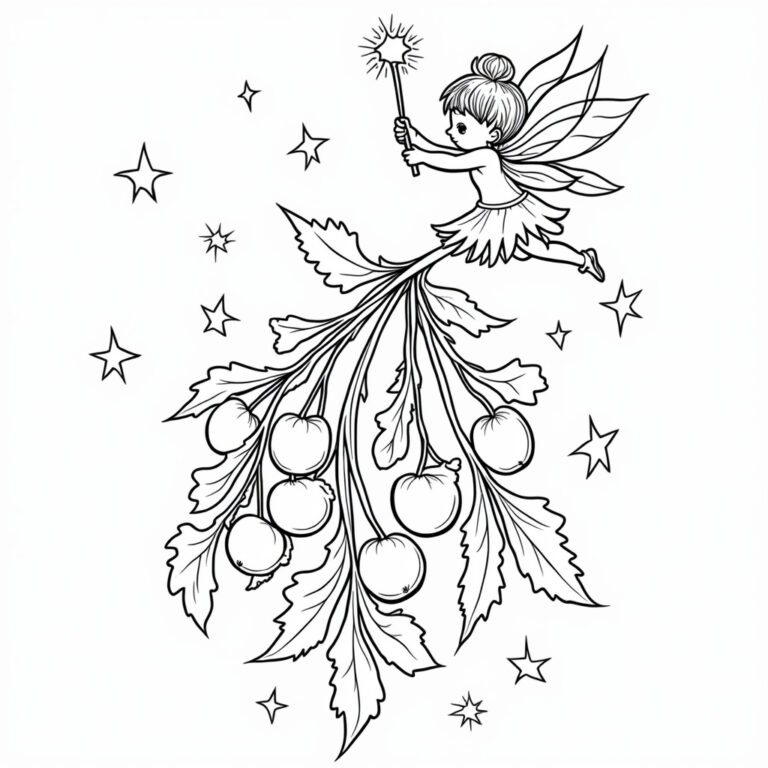 Mistletoe Coloring Pages - Page 1