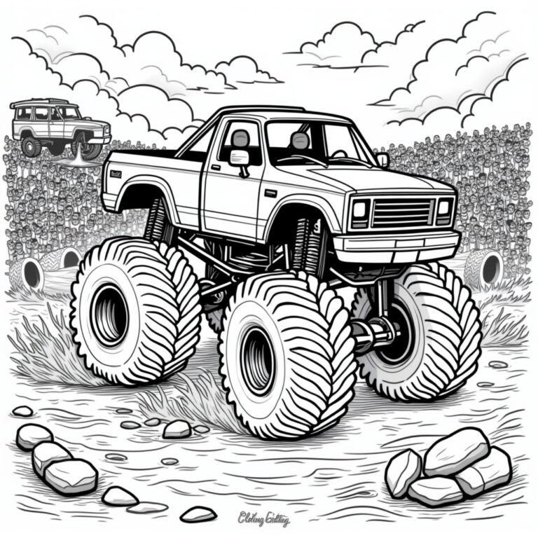 Monster Jam Coloring Pages - Page 1
