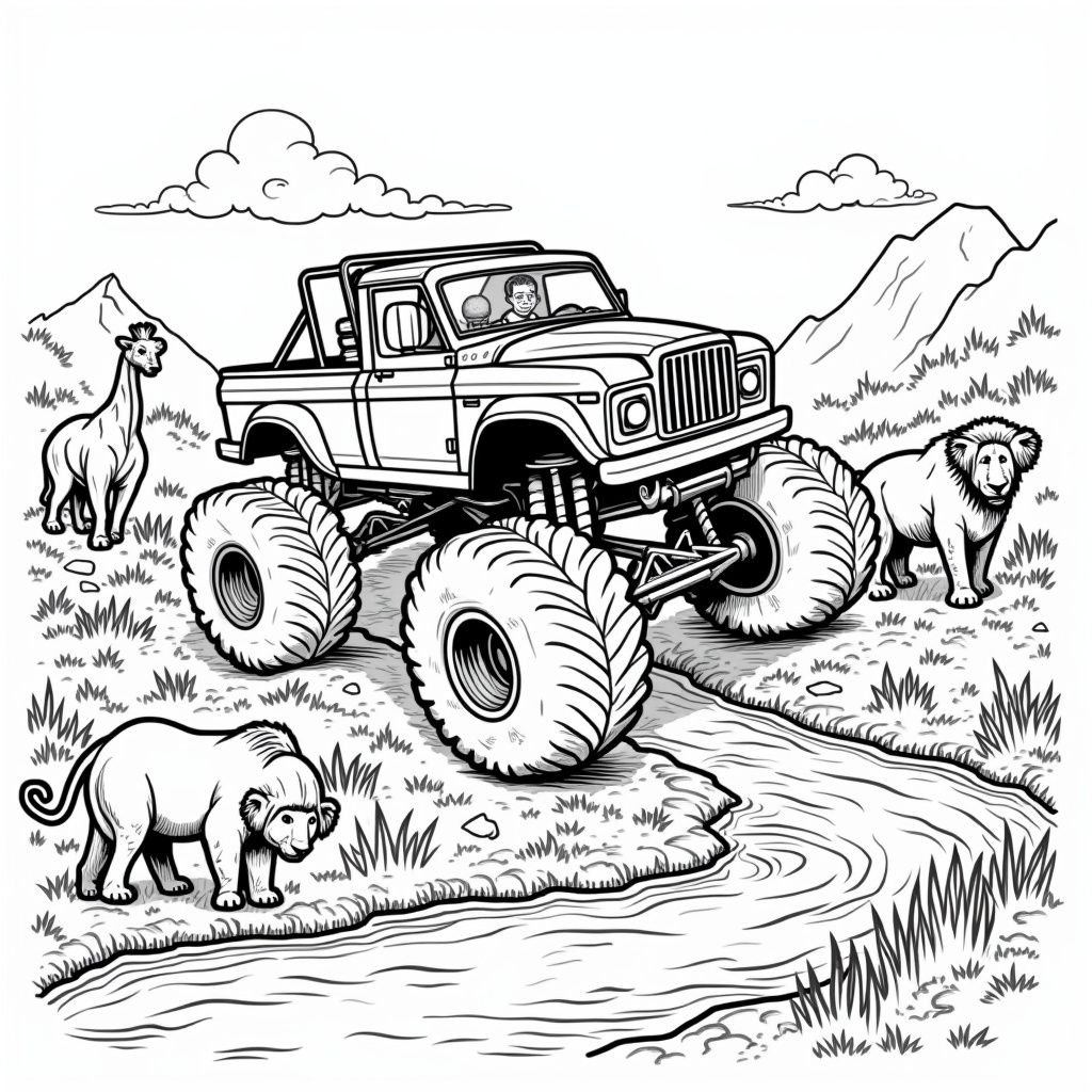 Monster Jam Coloring Pages - Page 2