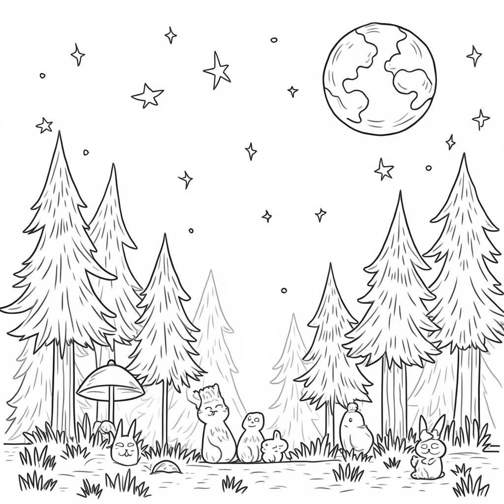 Moon Coloring Pages - Page 2