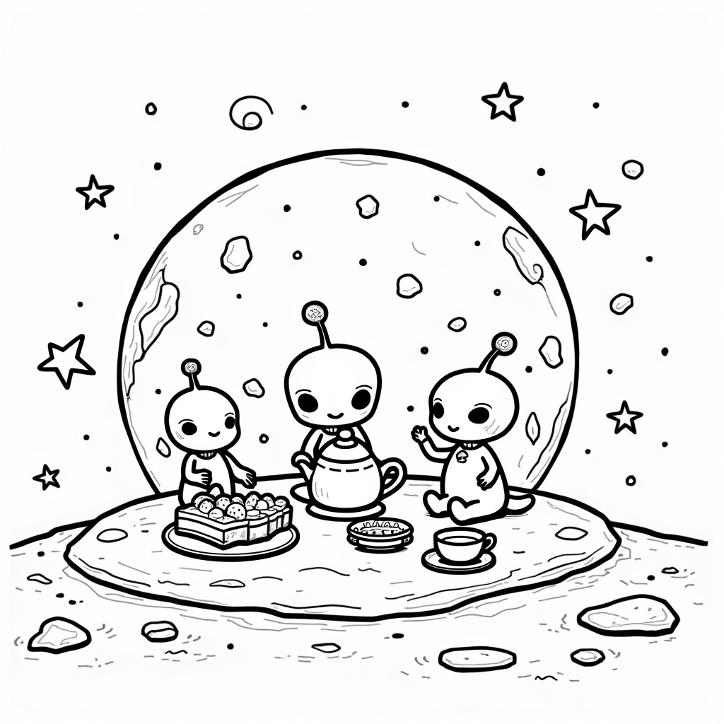 Moon Coloring Pages - Page 3