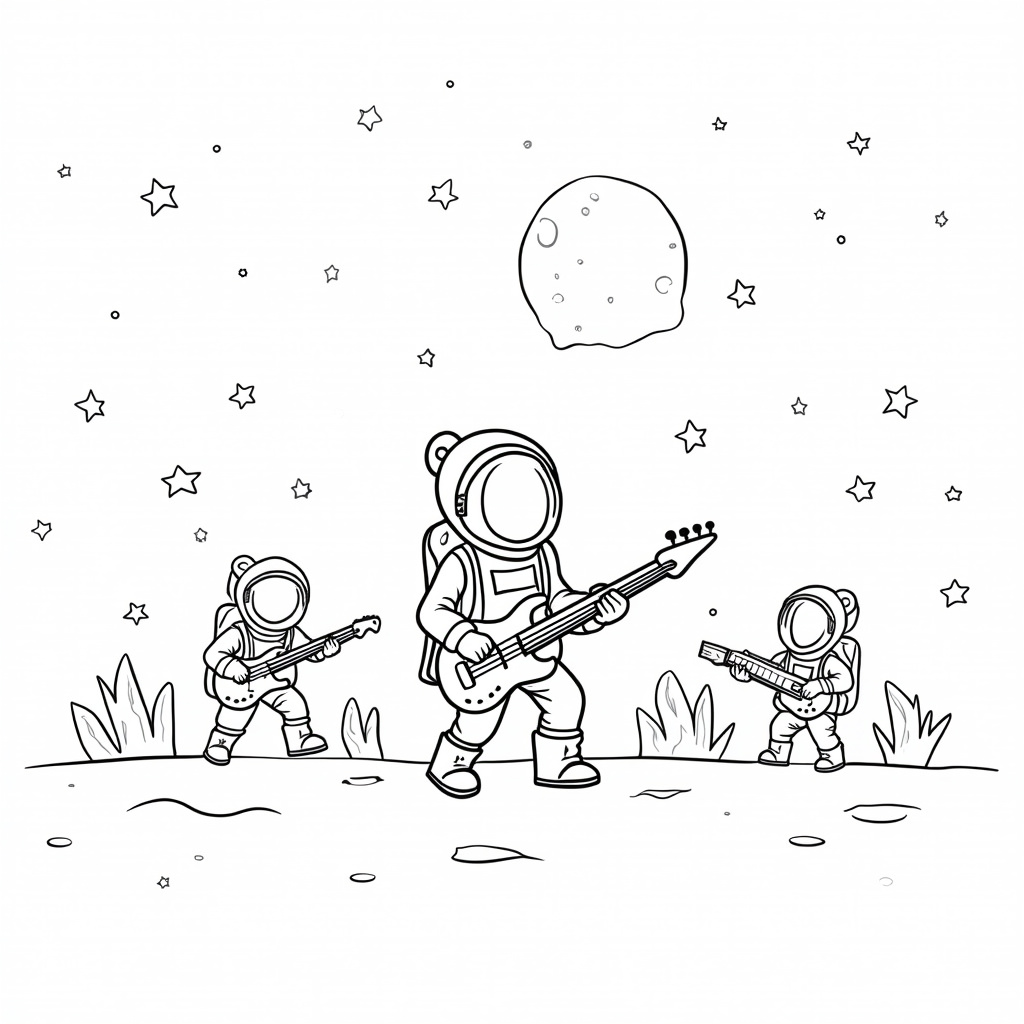 Moon Coloring Pages - Page 4