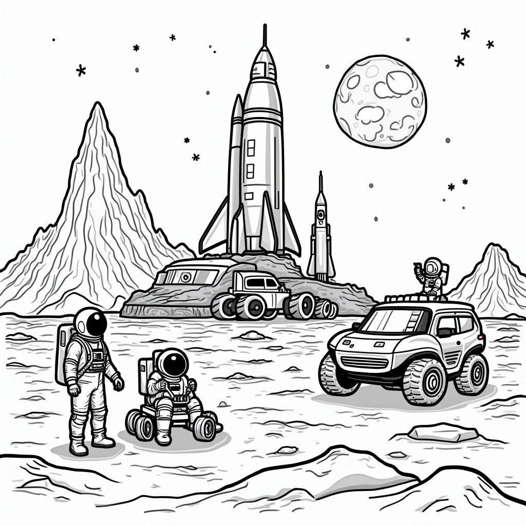 Moon Coloring Pages - Page 5