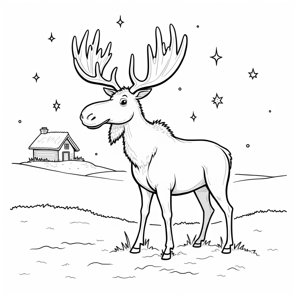 Moose Coloring Pages - Page 2