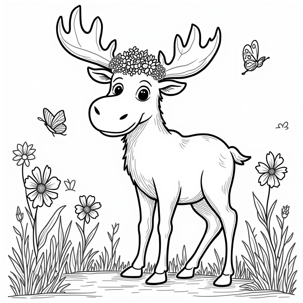 Moose Coloring Pages - Page 3