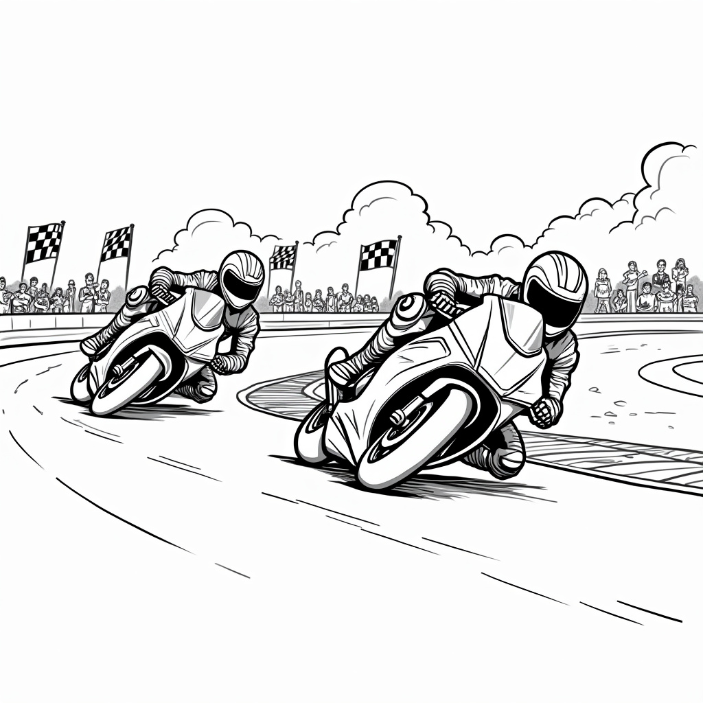 Motorcycle Coloring Pages - Page 1